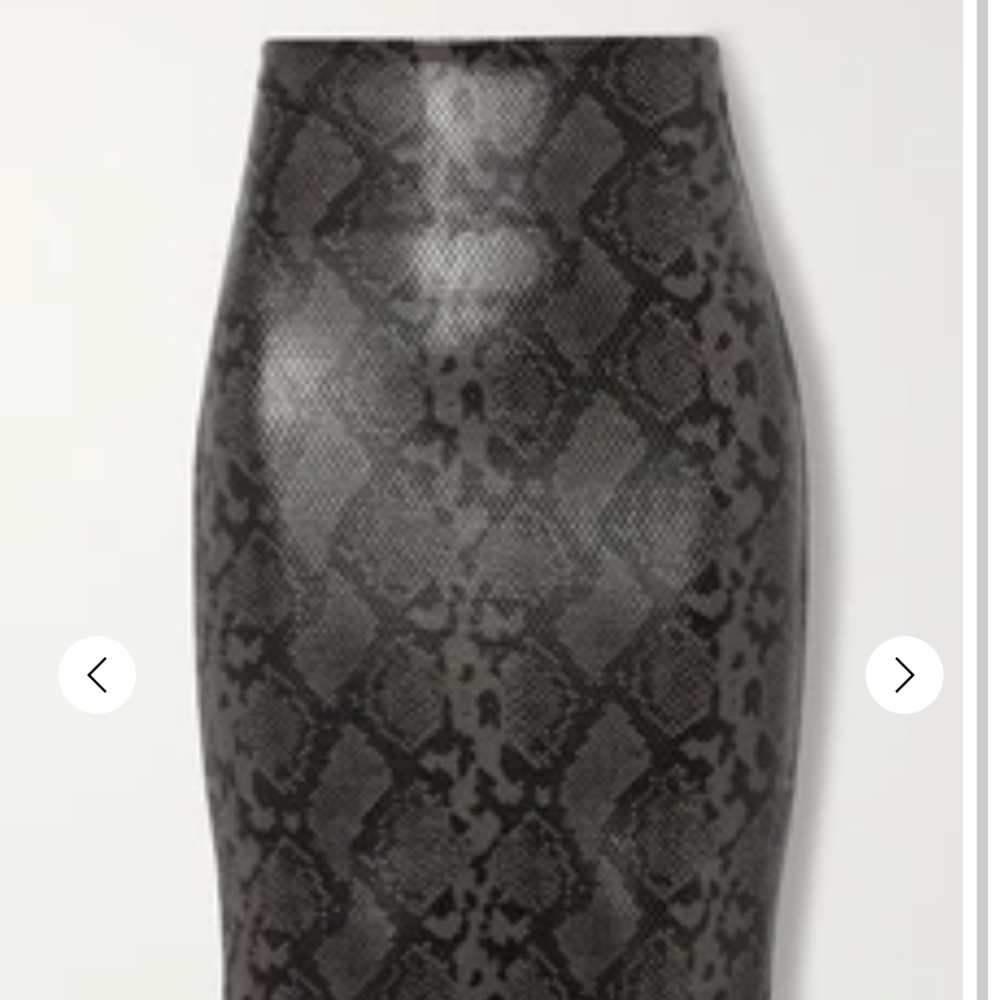 Commando faux snake skirt